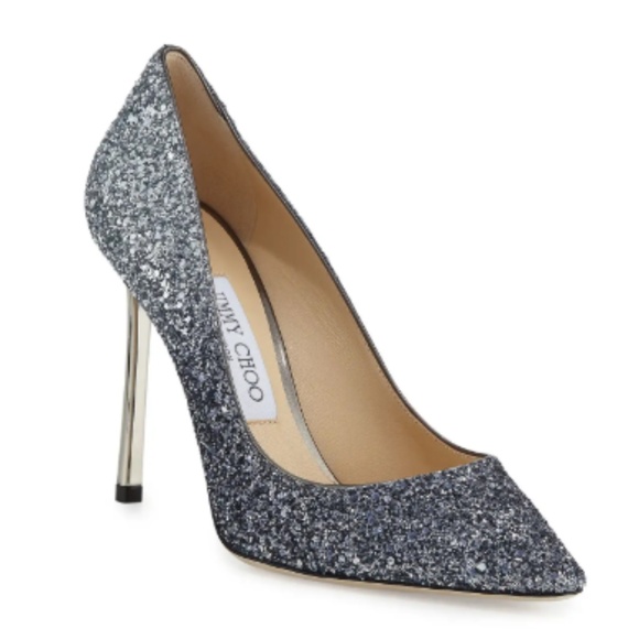 Jimmy Choo Shoes - Jimmy Choo Romy Gradient Glitter Pointed-Toe Pumps